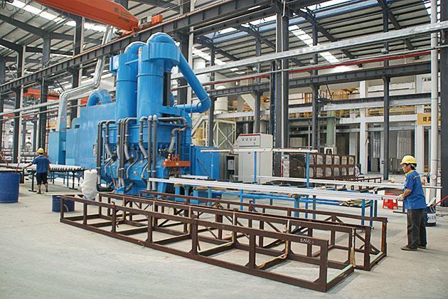 時(shí)效熱處理爐、噴砂機(jī)、拋光機(jī)