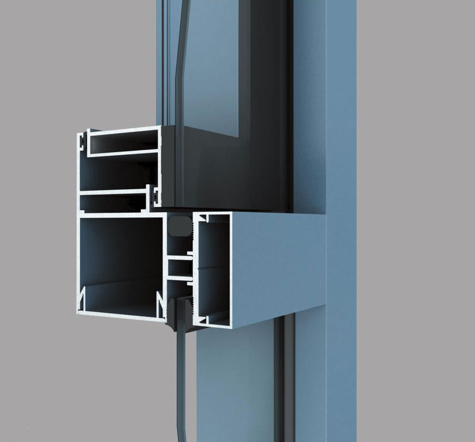 55、60、70、100系列單玻明框幕墻(50寬)