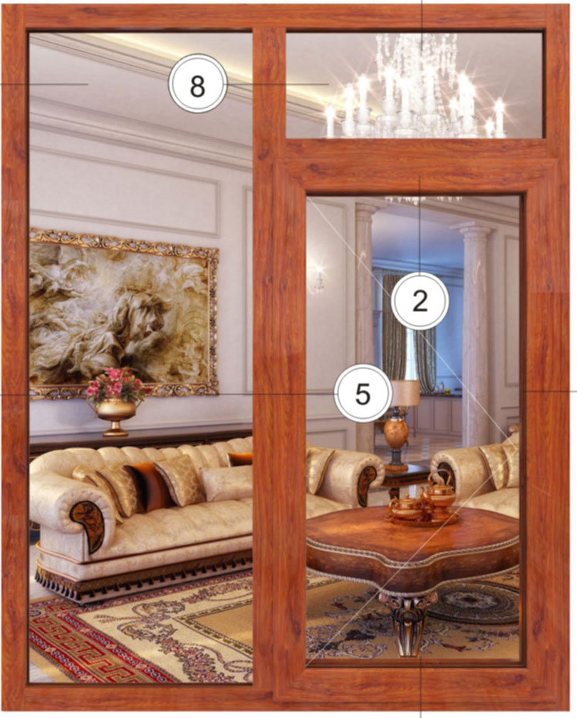 WPC66平開門窗帶金剛紗