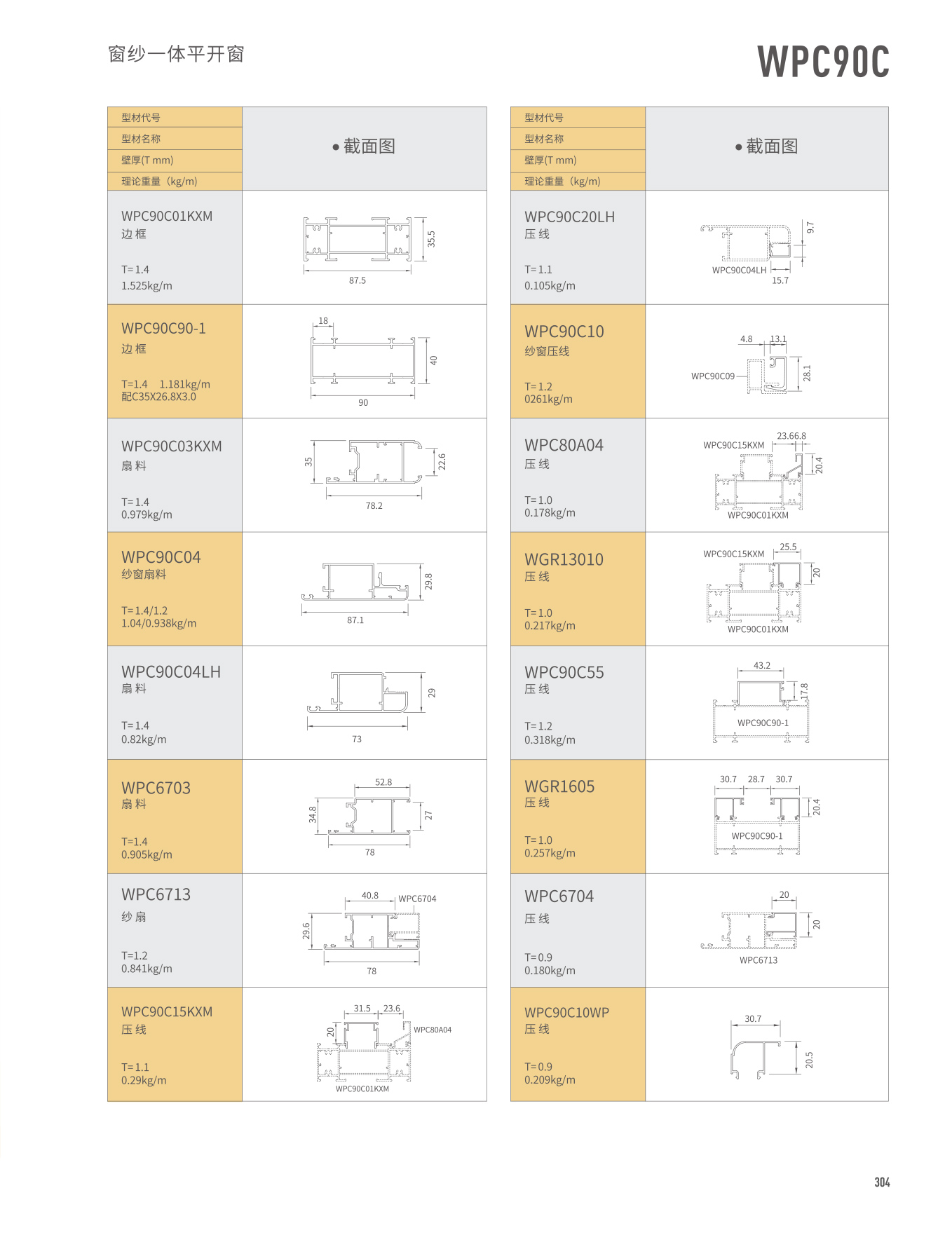 WPC90C窗紗一體平開窗
