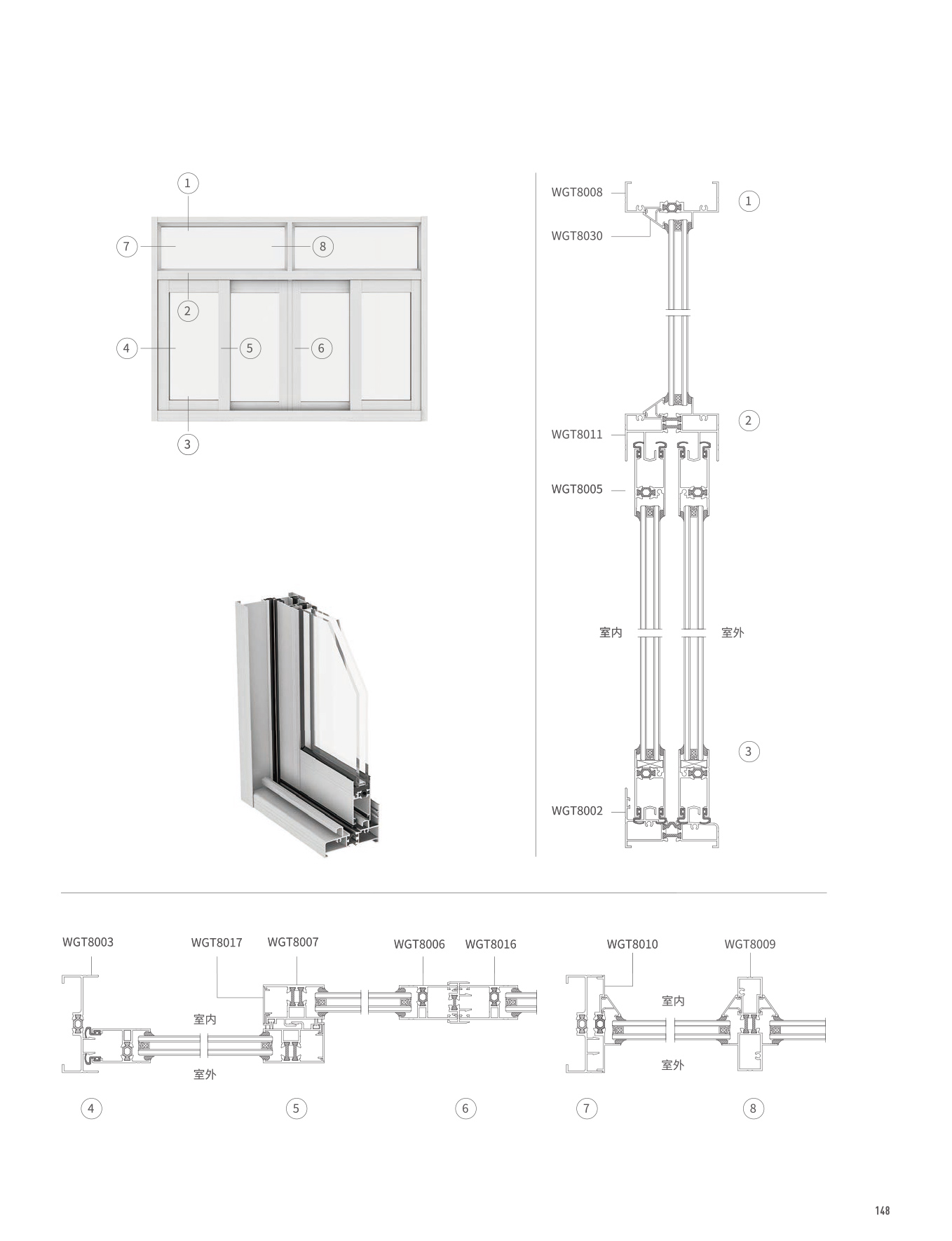 WGT80隔熱推拉門、窗