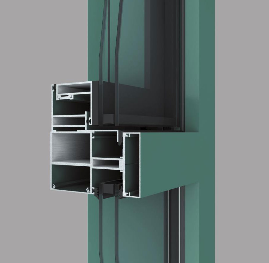 120、150、160、180系列明框幕墻(65寬)