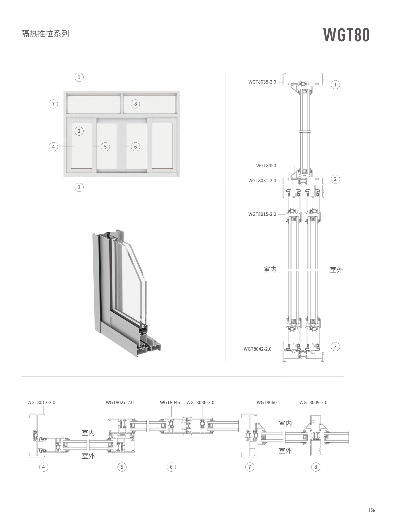 WGT80隔熱推拉門、窗