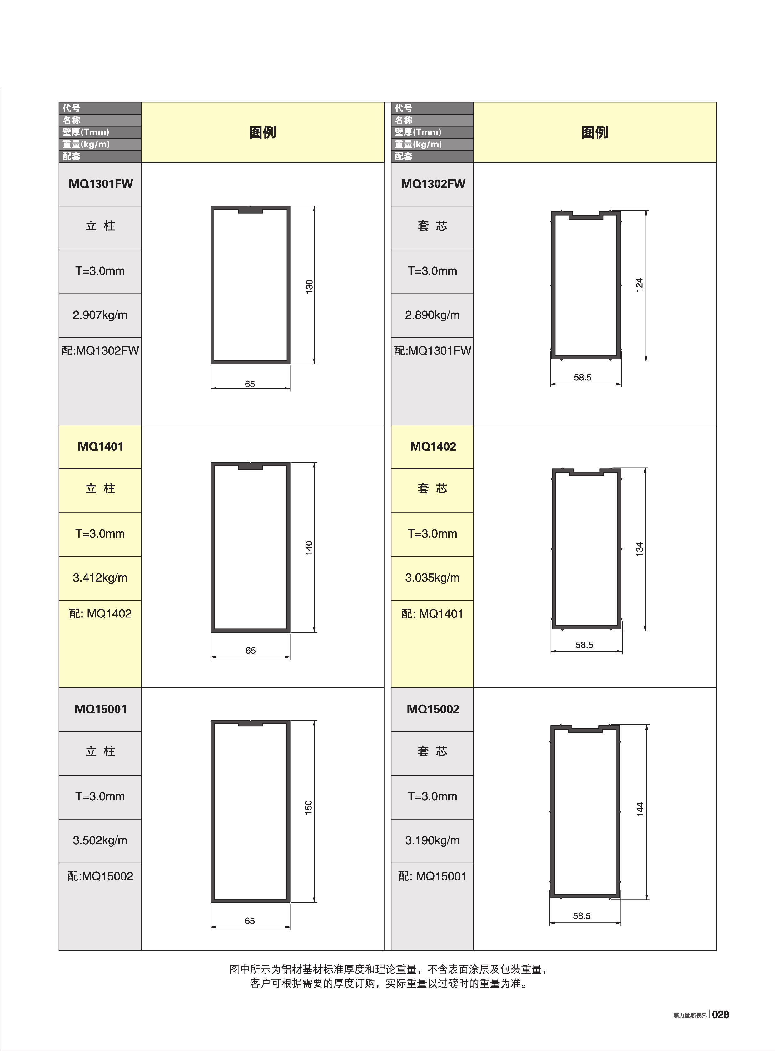 MQ130系列隱框幕墻(65寬)